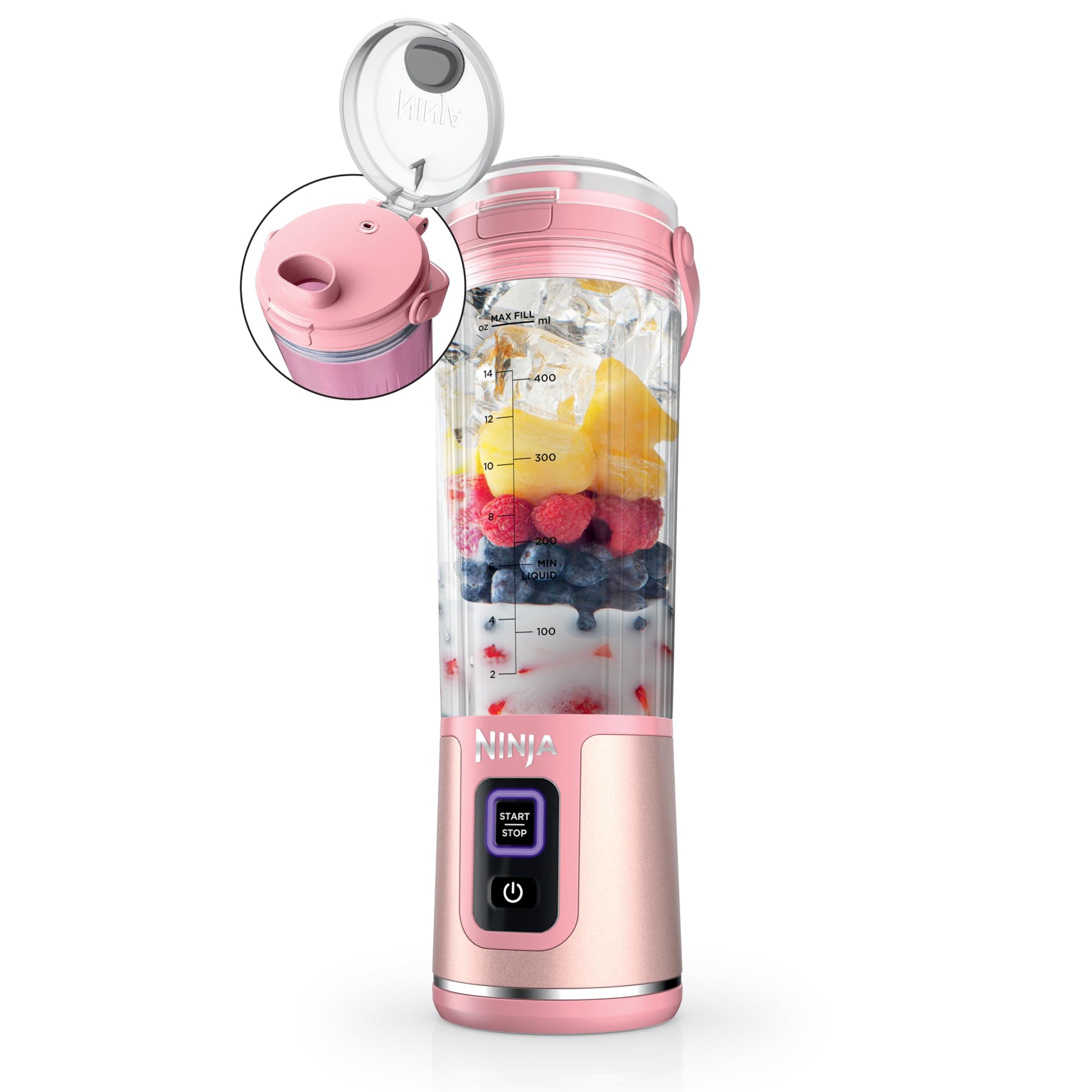 Ninja Blast Portable Blender, Cordless, 18oz Vessel, Lavender, BC151ML | USB-C rechargeable, cordless blending anywhere. BlastBlade crushes ice & frozen fruit. Leakproof sip lid, dishwasher safe.