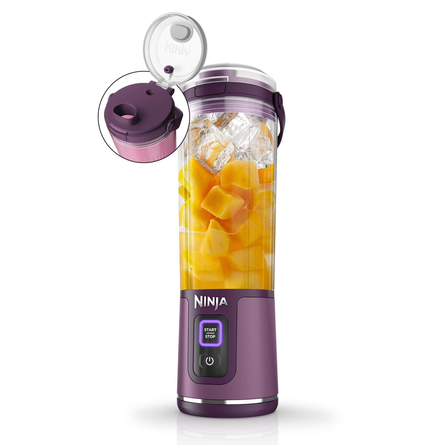 Ninja Blast Portable Blender, Cordless, 18oz Vessel, Lavender, BC151ML | USB-C rechargeable, cordless blending anywhere. BlastBlade crushes ice & frozen fruit. Leakproof sip lid, dishwasher safe.