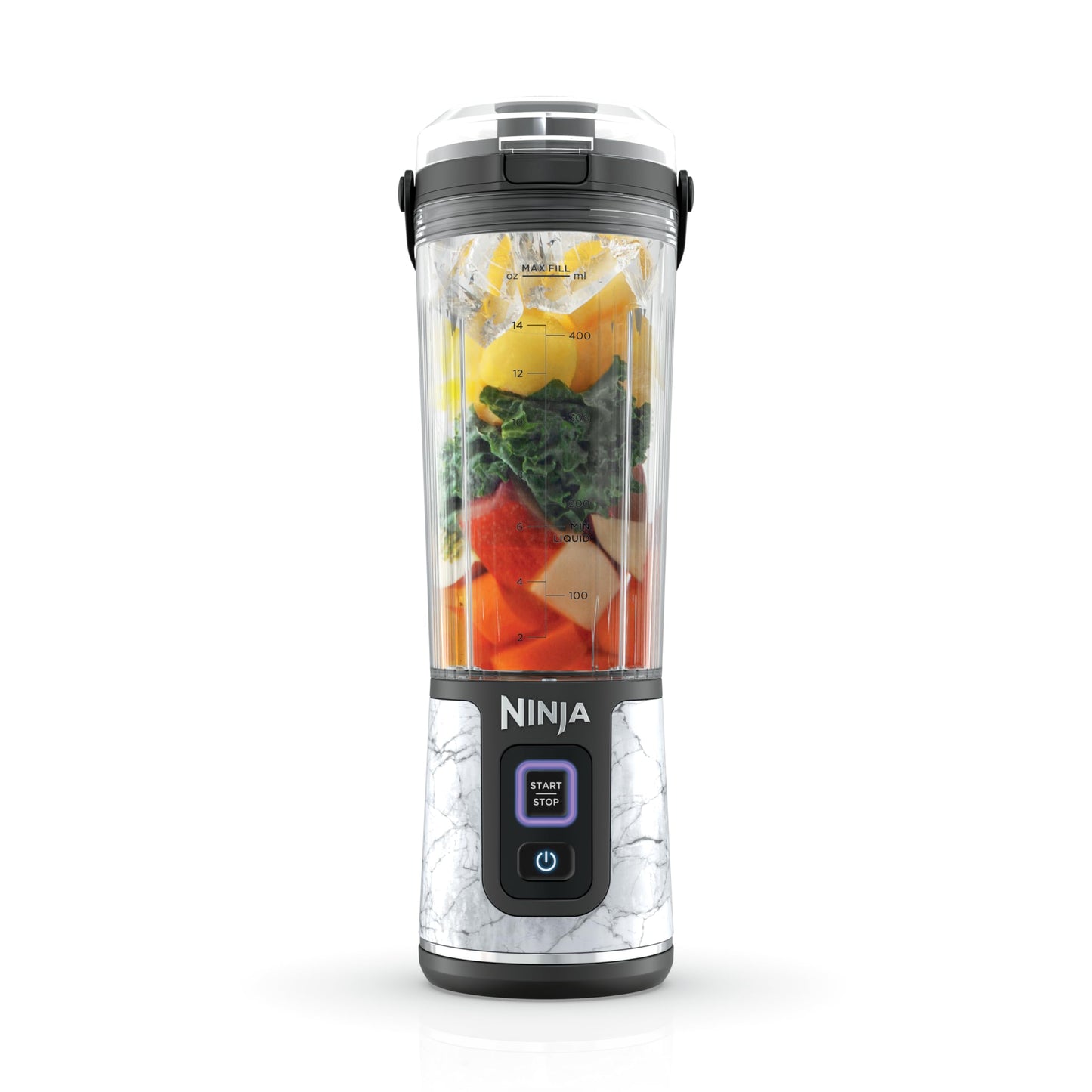 Ninja BC151PR Blast Portable Blender, Cordless, 18oz. Vessel, Personal Blender-for Shakes & Smoothies, BPA Free, Leakproof-Lid & Sip Spout, USB-C Rechargeable, Dishwasher Safe Parts, Passion Fruit