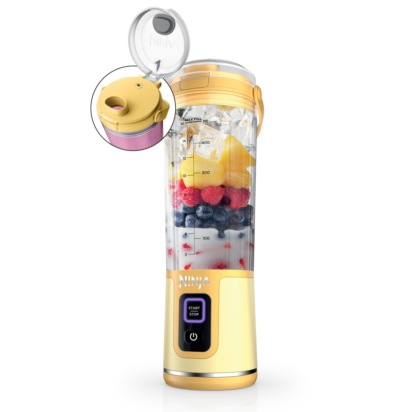 Ninja Blast Portable Blender, Cordless, 18oz Vessel, Lavender, BC151ML | USB-C rechargeable, cordless blending anywhere. BlastBlade crushes ice & frozen fruit. Leakproof sip lid, dishwasher safe.