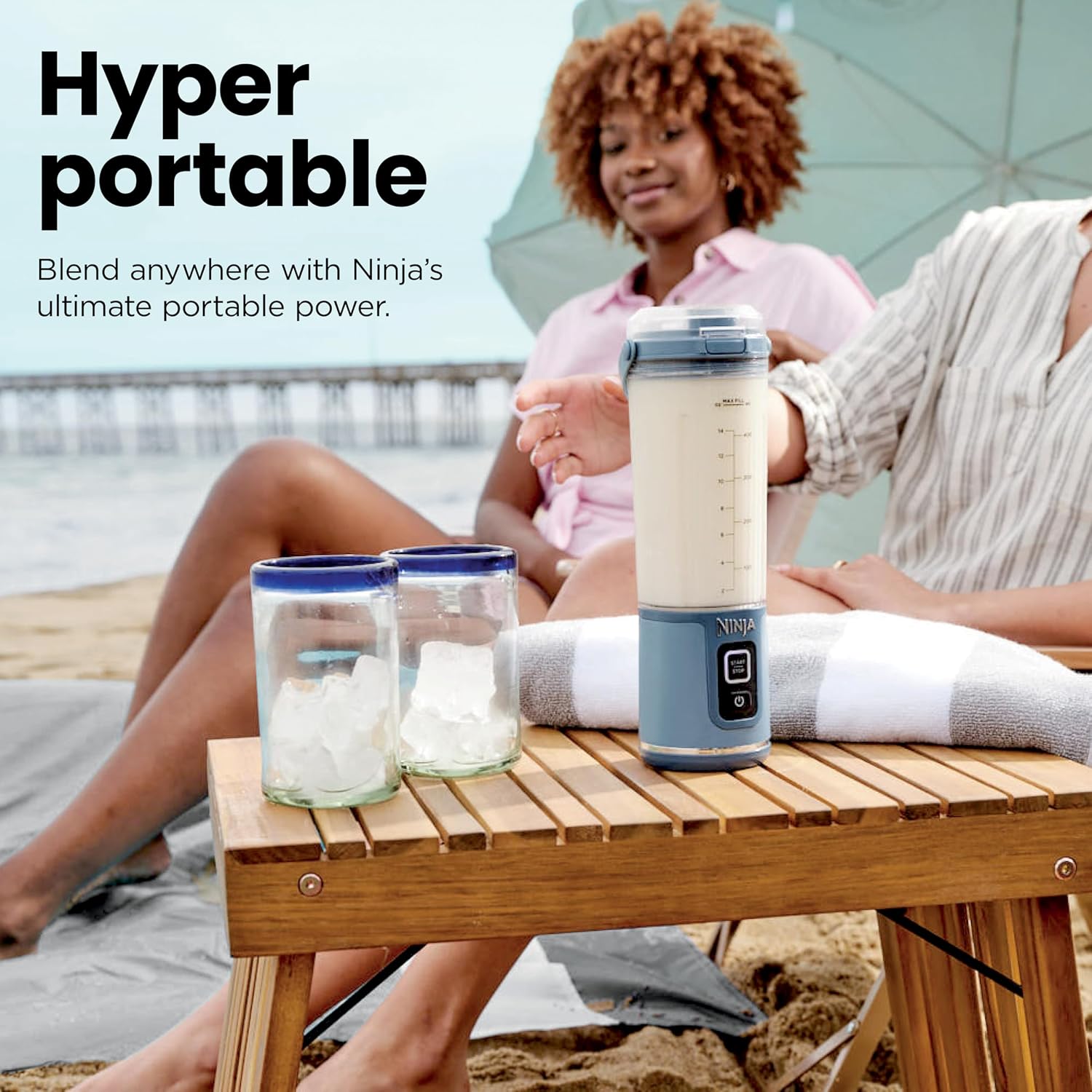 Ninja Blast Portable Blender, Cordless, 18oz Vessel, Lavender, BC151ML | USB-C rechargeable, cordless blending anywhere. BlastBlade crushes ice & frozen fruit. Leakproof sip lid, dishwasher safe.