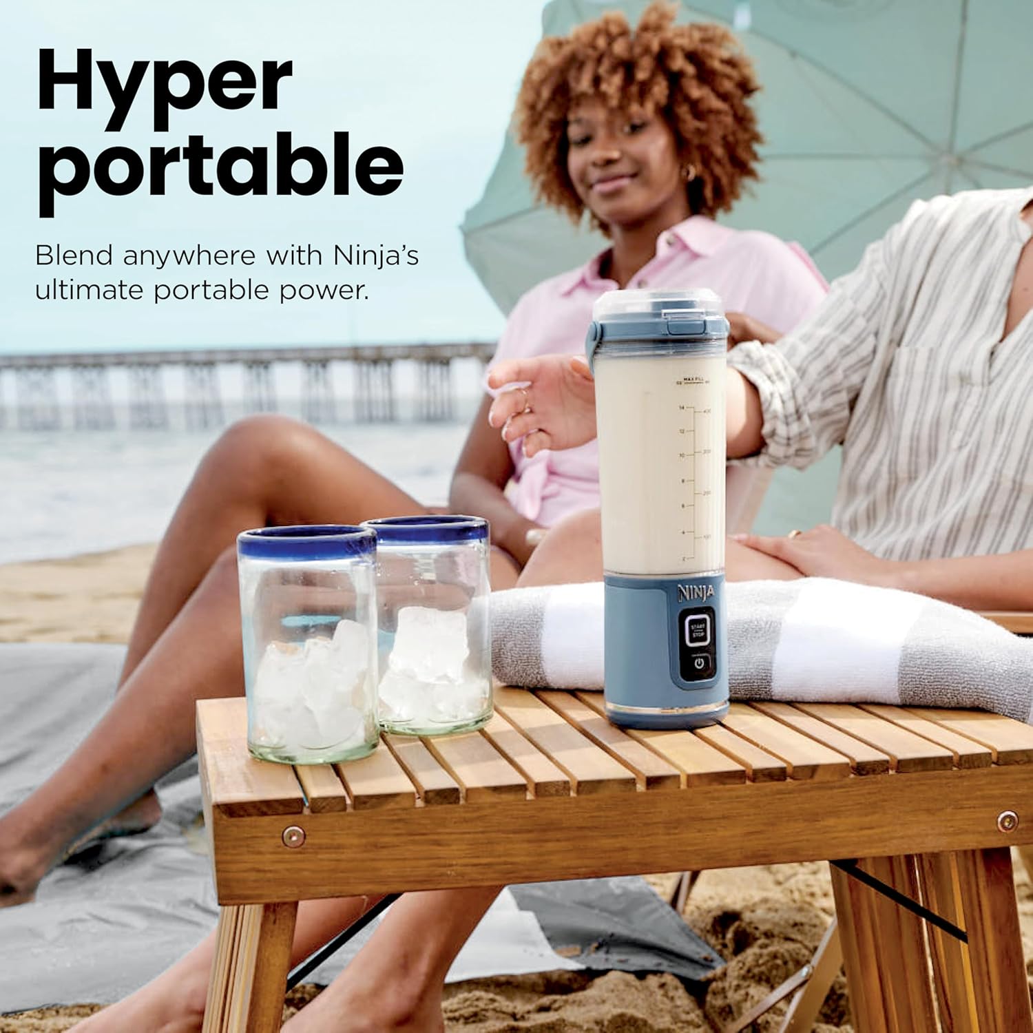 Ninja BC151PR Blast Portable Blender, Cordless, 18oz. Vessel, Personal Blender-for Shakes & Smoothies, BPA Free, Leakproof-Lid & Sip Spout, USB-C Rechargeable, Dishwasher Safe Parts, Passion Fruit