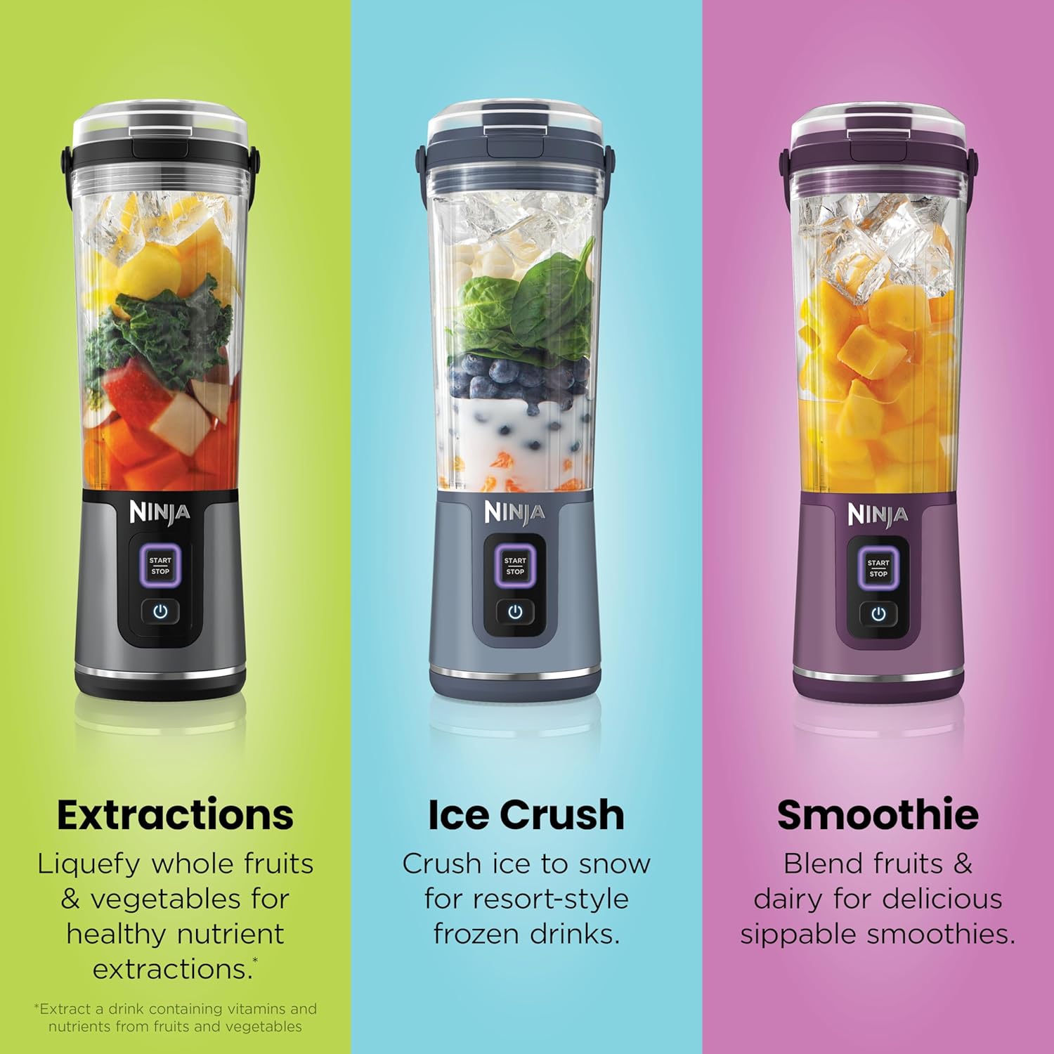 Ninja Blast Portable Blender, Cordless, 18oz Vessel, Lavender, BC151ML | USB-C rechargeable, cordless blending anywhere. BlastBlade crushes ice & frozen fruit. Leakproof sip lid, dishwasher safe.