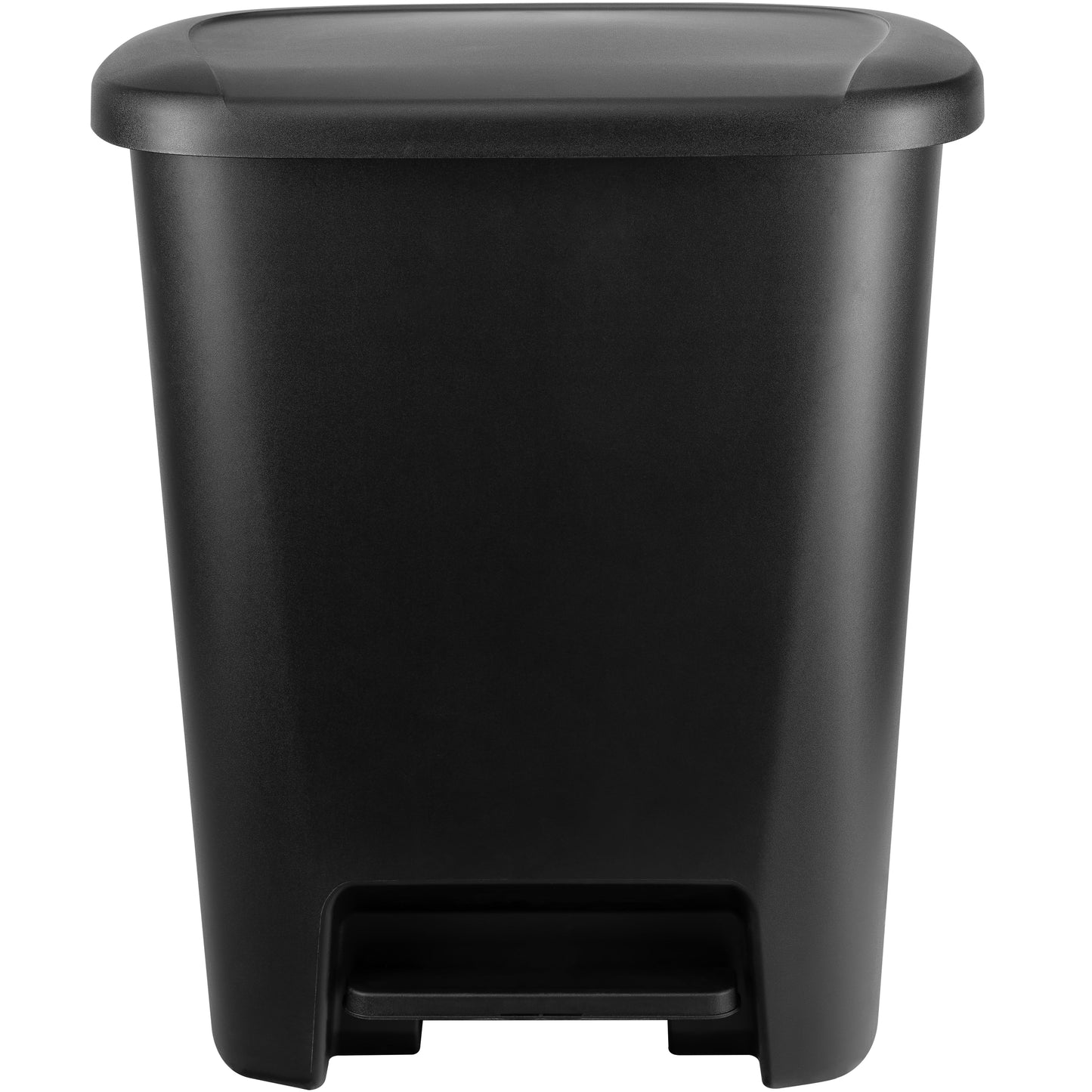 Hefty Kitchen Trash Can, 20.1 Gallon Plastic Step Garbage Bin with Foot Pedal Lid, Black